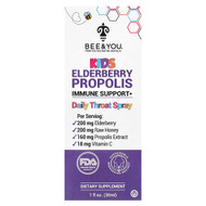 <img alt="Bee & You, Kids Elderberry Propolis Daily Throat Spray, 1 fl oz (30 ml)" title="Bee & You, Kids Elderberry Propolis Daily Throat Spray, 1 fl oz (30 ml),190853003454"