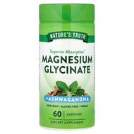 <img alt="Natures Truth, Magnesium Glycinate + Ashwagandha, 60 Capsules" title="Natures Truth, Magnesium Glycinate + Ashwagandha, 60 Capsules,840093123480"
