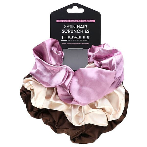 <img alt="Giovanni, Satin Hair Scrunchies,  Extra Large, Pink, Beige, Dark Brown, 3 Scrunchies" title="Giovanni, Satin Hair Scrunchies,  Extra Large, Pink, Beige, Dark Brown, 3 Scrunchies,716237189288"