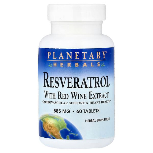 <img alt="Planetary Herbals, Resveratrol With Red Wine Extract, 60 Tablets" title="Planetary Herbals, Resveratrol With Red Wine Extract, 60 Tablets,021078105749"