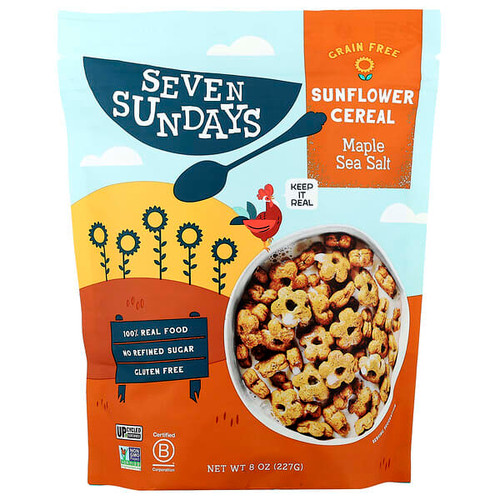 <img alt="Seven Sundays, Sunflower Cereal, Maple Sea Salt, 8 oz (227 g)" title="Seven Sundays, Sunflower Cereal, Maple Sea Salt, 8 oz (227 g),856088003743"