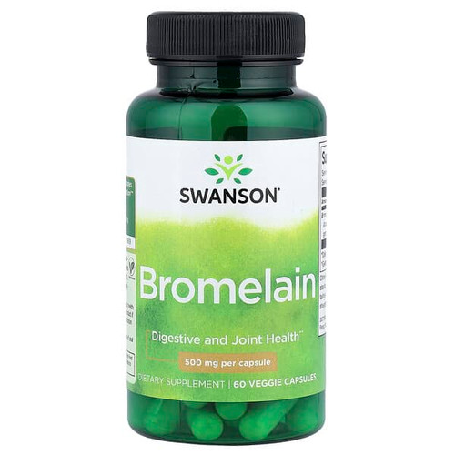 <img alt="Swanson Vitamins, Bromelain, 60 Veggie Capsules (500 mg per Capsule)" title="Swanson Vitamins, Bromelain, 60 Veggie Capsules (500 mg per Capsule),087614028200"