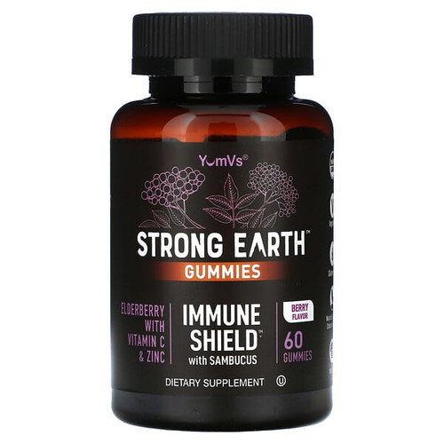 <img alt="YumVs, Strong Earth Gummies, Immune Shield with Sambucus, Berry, 60 Gummies" title="YumVs, Strong Earth Gummies, Immune Shield with Sambucus, Berry, 60 Gummies,810048613243"
