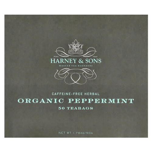 <img alt="Harney & Sons, Herbal Tea, Organic Peppermint, Caffeine-Free, 50 Tea Bags, 1.76 oz (50 g)" title="Harney & Sons, Herbal Tea, Organic Peppermint, Caffeine-Free, 50 Tea Bags, 1.76 oz (50 g),636046101199"