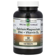 <img alt="Amazing Nutrition, Amazing Formulas, Calcium Magnesium Zinc + Vitamin D3, 150 Tablets" title="Amazing Nutrition, Amazing Formulas, Calcium Magnesium Zinc + Vitamin D3, 150 Tablets,819209027868"