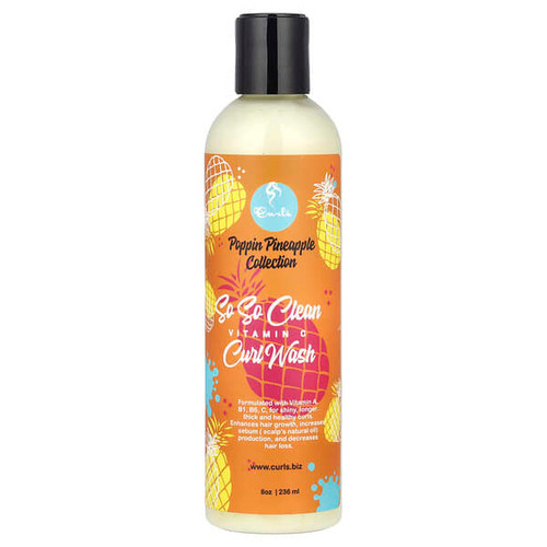 <img alt="Curls, Poppin Pineapple Collection, So So Clean, Curl Wash with  Vitamin C, 8 oz (236 ml)" title="Curls, Poppin Pineapple Collection, So So Clean, Curl Wash with  Vitamin C, 8 oz (236 ml),868127000453"