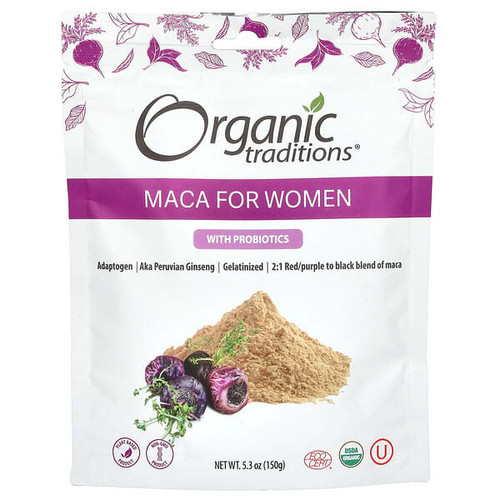 <img alt="Organic Traditions, Maca For Women with Probiotics, 5.3 oz (150 g)" title="Organic Traditions, Maca For Women with Probiotics, 5.3 oz (150 g),627733002752"