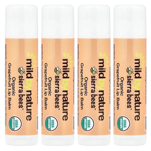 <img alt="3 PACK of Mild By Nature, Sierra Bees, Organic Lip Balms, Grapefruit, 4 Pack, 0.15 oz (4.25 g) Each" title="3 PACK of Mild By Nature, Sierra Bees, Organic Lip Balms, Grapefruit, 4 Pack, 0.15 oz (4.25 g) Each,898220025657"