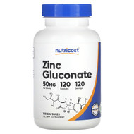<img alt="Nutricost, Zinc Gluconate, 50 mg, 120 Capsules" title="Nutricost, Zinc Gluconate, 50 mg, 120 Capsules,810014671611"
