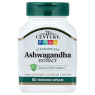<img alt="21st Century, Ashwagandha Extract, Standardized, 60 Vegetarian Capsules (500 mg per Capsule)" title="21st Century, Ashwagandha Extract, Standardized, 60 Vegetarian Capsules (500 mg per Capsule),740985280713"