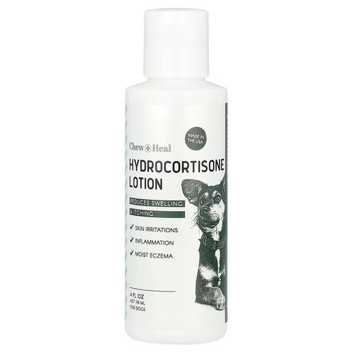 <img alt="Chew + Heal, Hydrocortisone Lotion, For Dogs, 4 fl oz (118 ml)" title="Chew + Heal, Hydrocortisone Lotion, For Dogs, 4 fl oz (118 ml),840308708365"