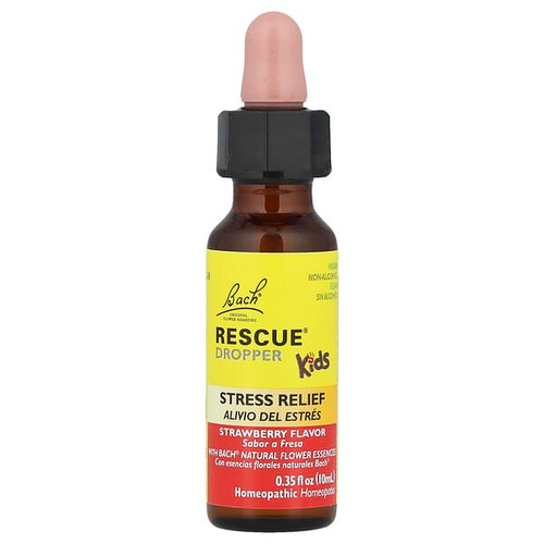 <img alt="Bach, Rescue Dropper Kids, Stress Relief, For Ages 2 & Up, Strawberry, 0.35 fl oz (10 ml)" title="Bach, Rescue Dropper Kids, Stress Relief, For Ages 2 & Up, Strawberry, 0.35 fl oz (10 ml),741273404521"