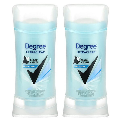 <img alt="Degree, UltraClear, Black & White, Antiperspirant Deodorant, 2 Pack, 2.6 oz (74 g) Each" title="Degree, UltraClear, Black & White, Antiperspirant Deodorant, 2 Pack, 2.6 oz (74 g) Each,079400387219"