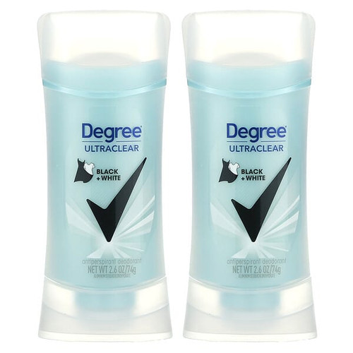<img alt="Degree, UltraClear, Black + White, Antiperspirant Deodorant, 2 Pack, 2.6 oz (74 g) Each" title="Degree, UltraClear, Black + White, Antiperspirant Deodorant, 2 Pack, 2.6 oz (74 g) Each,079400453488"
