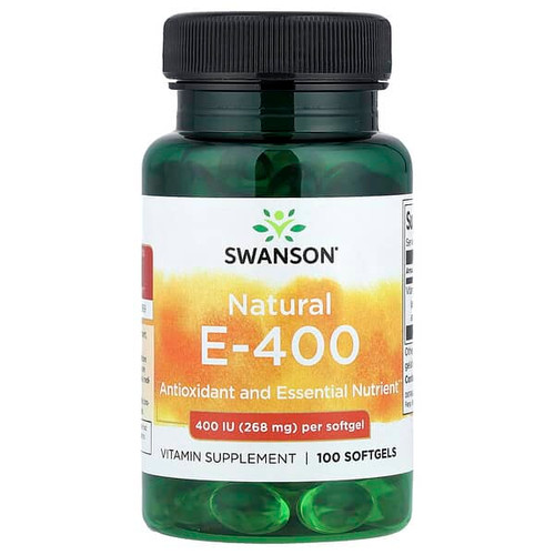 <img alt="Swanson Vitamins, Natural E-400, 268 mg (400 IU), 100 Softgels" title="Swanson Vitamins, Natural E-400, 268 mg (400 IU), 100 Softgels,087614011400"