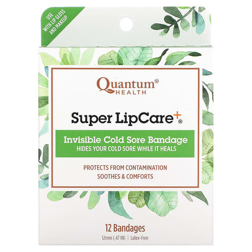 <img alt="Quantum Health, Super LipCare+, Invisible Cold Sore Badges, 12 Bandages" title="Quantum Health, Super LipCare+, Invisible Cold Sore Badges, 12 Bandages,046985017473"