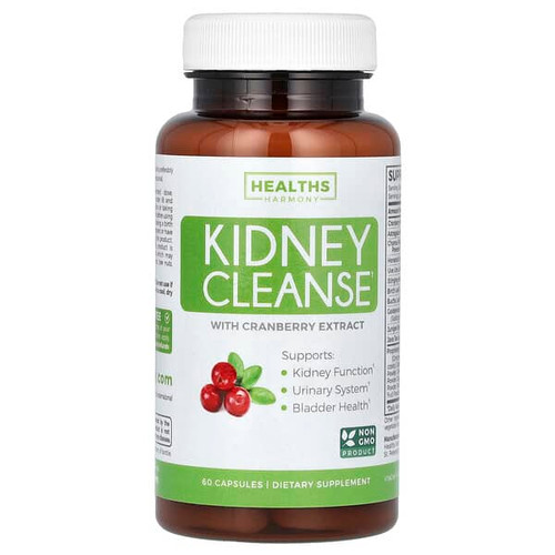 <img alt="Healths Harmony, Kidney Cleanse With Cranberry Extract, 60 Capsules" title="Healths Harmony, Kidney Cleanse With Cranberry Extract, 60 Capsules,636790640548"