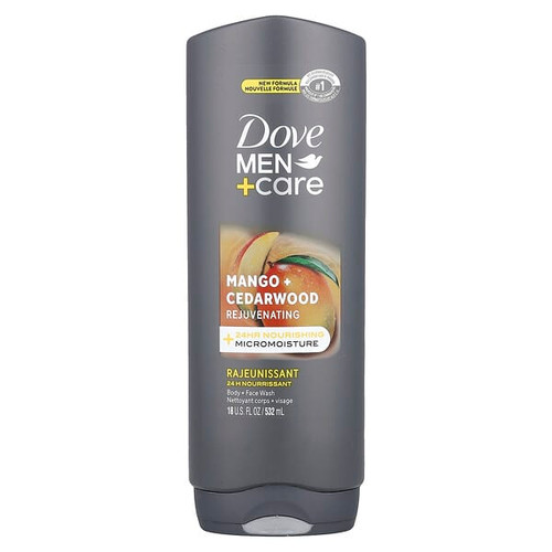 <img alt="Dove, Men + Care, Body + Face Wash, Mango + Cedarwood, 18 fl oz (532 ml)" title="Dove, Men + Care, Body + Face Wash, Mango + Cedarwood, 18 fl oz (532 ml),011111042193"