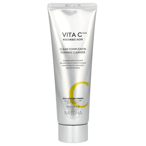 <img alt="Missha, Vita C Plus Ascorbic Acid, Clear Complexion Foaming Cleanser, 4.05 fl oz (120 ml)" title="Missha, Vita C Plus Ascorbic Acid, Clear Complexion Foaming Cleanser, 4.05 fl oz (120 ml),8809643523479"