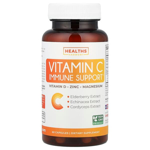 <img alt="Healths Harmony, Vitamin C Immune Support, 60 Capsules" title="Healths Harmony, Vitamin C Immune Support, 60 Capsules,850006500208"