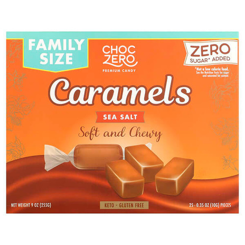 <img alt="ChocZero, Caramels, Sea Salt, 9 oz (255 g)" title="ChocZero, Caramels, Sea Salt, 9 oz (255 g),850035359969"