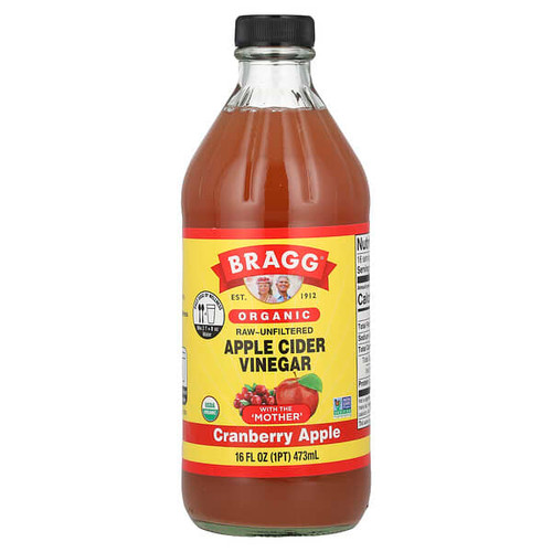 <img alt="Bragg, Organic Apple Cider Vinegar With The Mother, Cranberry Apple, 16 fl oz (473 ml)" title="Bragg, Organic Apple Cider Vinegar With The Mother, Cranberry Apple, 16 fl oz (473 ml),074305017162"