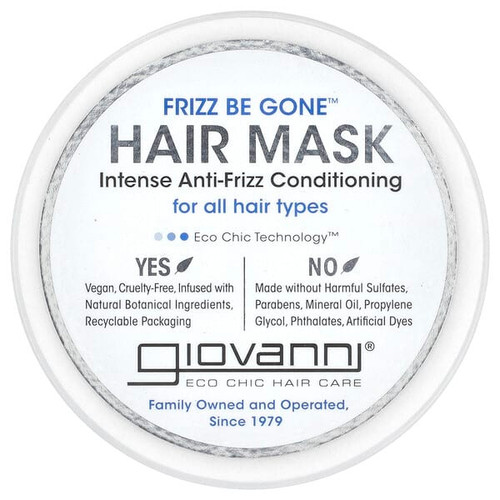<img alt="Giovanni, Frizz Be Gone, Hair Mask, Intense Anti-Frizz Conditioning, 10 fl oz (295 ml)" title="Giovanni, Frizz Be Gone, Hair Mask, Intense Anti-Frizz Conditioning, 10 fl oz (295 ml),716237189561"