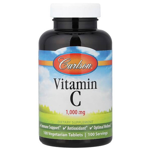 <img alt="Carlson, Vitamin C, 1,000 mg, 100 Vegetarian Tablets" title="Carlson, Vitamin C, 1,000 mg, 100 Vegetarian Tablets,088395330605"