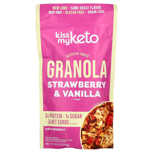 <img alt="Kiss My Keto, Granola, Strawberry & Vanilla, 9.5 oz (270 g)" title="Kiss My Keto, Granola, Strawberry & Vanilla, 9.5 oz (270 g),850011143742"