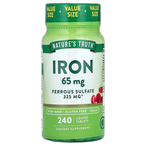 <img alt="Natures Truth, Iron, 65 mg, 240 Coated Tablets" title="Natures Truth, Iron, 65 mg, 240 Coated Tablets,840093123534"