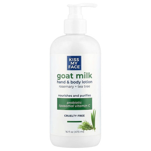 <img alt="Kiss My Face, Goat Milk Hand & Body Lotion, Rosemary + Tea Tree, 16 fl oz (473 ml)" title="Kiss My Face, Goat Milk Hand & Body Lotion, Rosemary + Tea Tree, 16 fl oz (473 ml),035046125011"