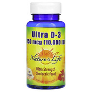 <img alt="Natures Life, Ultra D-3, 250 mcg (10,000 IU), 100 Softgels" title="Natures Life, Ultra D-3, 250 mcg (10,000 IU), 100 Softgels,040647293595"