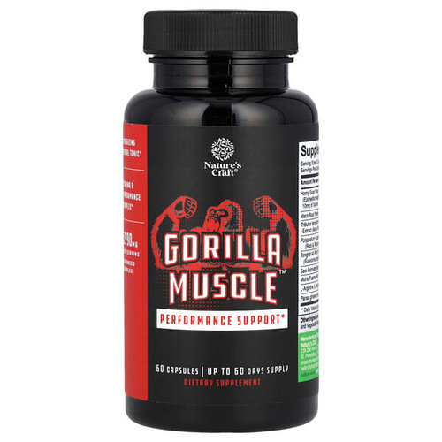 <img alt="Natures Craft, Gorilla Muscle, Performance Support, 60 Capsules" title="Natures Craft, Gorilla Muscle, Performance Support, 60 Capsules,850019770001"