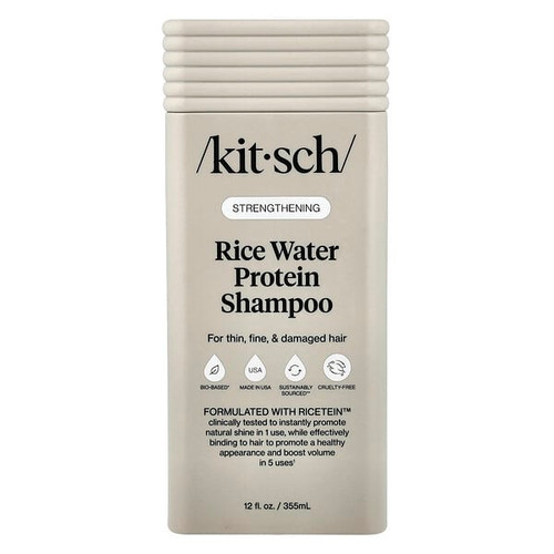 <img alt="Kitsch, Strengthening Rice Water Protein Shampoo, 12 fl oz (355 ml)" title="Kitsch, Strengthening Rice Water Protein Shampoo, 12 fl oz (355 ml),840455505886"