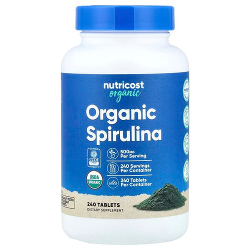 <img alt="Nutricost, Organic Spirulina, 500 mg, 240 Tablets" title="Nutricost, Organic Spirulina, 500 mg, 240 Tablets,810014672663"