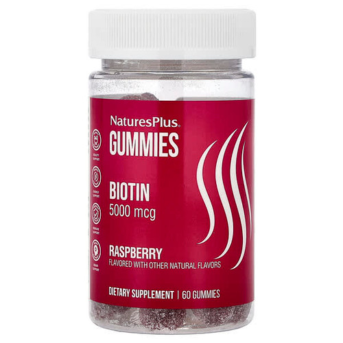 <img alt="NaturesPlus, Biotin Gummies, Raspberry, 5,000 mcg, 60 Gummies" title="NaturesPlus, Biotin Gummies, Raspberry, 5,000 mcg, 60 Gummies,097467017948"