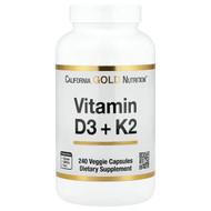 <img alt="California Gold Nutrition, Vitamin D3 + K2, 240 Veggie Capsules" title="California Gold Nutrition, Vitamin D3 + K2, 240 Veggie Capsules,898220025138"