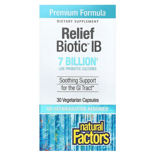 <img alt="Natural Factors, ReliefBiotic IB, 7 Billion, 30 Vegetarian Capsules" title="Natural Factors, ReliefBiotic IB, 7 Billion, 30 Vegetarian Capsules,068958018614"