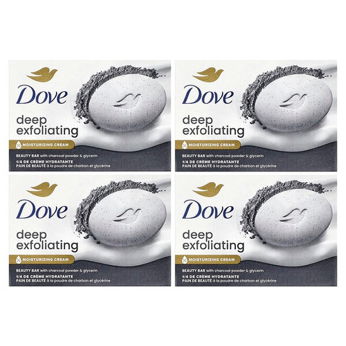 <img alt="Dove, Deep Exfoliating Beauty Bar with Charcoal Powder & Glycerin, 4 Bars, 3.75 oz (106 g) Each" title="Dove, Deep Exfoliating Beauty Bar with Charcoal Powder & Glycerin, 4 Bars, 3.75 oz (106 g) Each,011111049864"