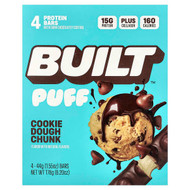<img alt="Built, Puff, Protein Bars, Cookie Dough Chunk, 4 Bars, 1.55 oz (44 g) Each" title="Built, Puff, Protein Bars, Cookie Dough Chunk, 4 Bars, 1.55 oz (44 g) Each,840229305582"