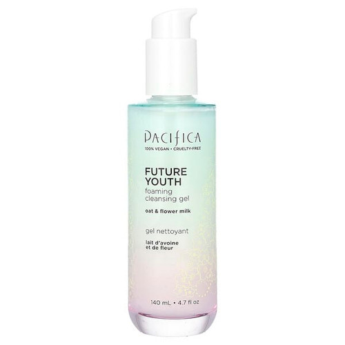 <img alt="Pacifica, Future Youth, Foaming Cleansing Gel, Oat & Flower Milk, 4.7 fl oz (140 ml)" title="Pacifica, Future Youth, Foaming Cleansing Gel, Oat & Flower Milk, 4.7 fl oz (140 ml),687735306531"