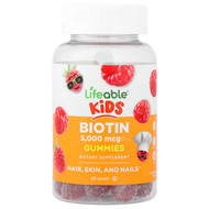 <img alt="Lifeable, Kids, Biotin Gummies, Raspberry, 60 Gummies (2,500 mcg per Gummy)" title="Lifeable, Kids, Biotin Gummies, Raspberry, 60 Gummies (2,500 mcg per Gummy),810102730671"