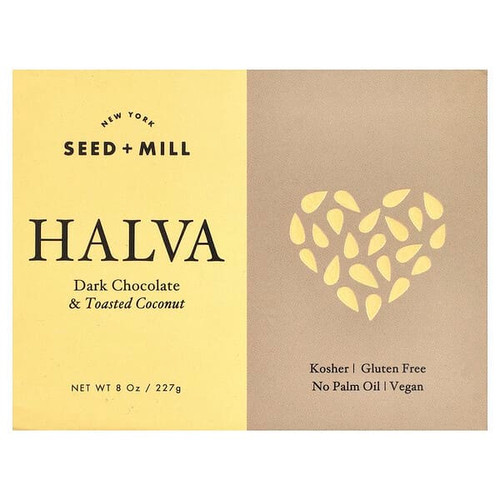 <img alt="Seed + Mill, Halva, Dark Chocolate & Toasted Coconut, 8 oz (227 g)" title="Seed + Mill, Halva, Dark Chocolate & Toasted Coconut, 8 oz (227 g),859921006635"