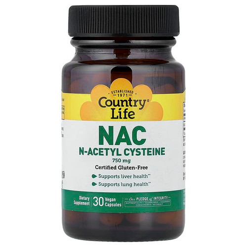 <img alt="Country Life, NAC, 750 mg, 30 Vegan Capsules" title="Country Life, NAC, 750 mg, 30 Vegan Capsules,015794016861"