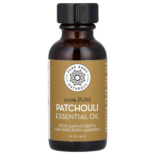 <img alt="Pure Body Naturals, 100% Pure Essential Oil, Patchouli, 1 fl oz (30 ml)" title="Pure Body Naturals, 100% Pure Essential Oil, Patchouli, 1 fl oz (30 ml),858416007416"