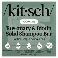 <img alt="Kitsch, Rosemary & Biotin Volumizing Solid Shampoo Bar, For Fine, Limp, & Delicate Hair, Rosemary & Biotin, 3.2 oz (91 g)" title="Kitsch, Rosemary & Biotin Volumizing Solid Shampoo Bar, For Fine, Limp, & Delicate Hair, Rosemary & Biotin, 3.2 oz (91 g),810112564945"