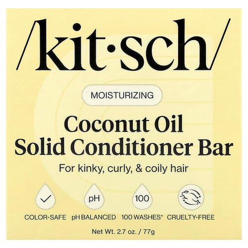 <img alt="Kitsch, Coconut Oil Moisturizing Solid Conditioner Bar, For Kinky, Curly, & Coily Hair, Salted Almond & Driftwood, 2.7 oz (77 g)" title="Kitsch, Coconut Oil Moisturizing Solid Conditioner Bar, For Kinky, Curly, & Coily Hair, Salted Almond & Driftwood, 2.7 oz (77 g),819677025465"