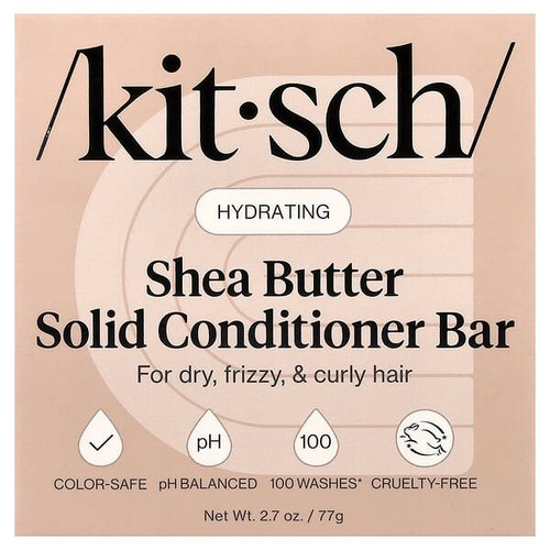 <img alt="Kitsch, Shea Butter Hydrating Solid Conditioner Bar, For Dry, Frizzy, & Curly Hair, Sugared Amber & Shea, 2.7 oz (77 g)" title="Kitsch, Shea Butter Hydrating Solid Conditioner Bar, For Dry, Frizzy, & Curly Hair, Sugared Amber & Shea, 2.7 oz (77 g),819677025489"