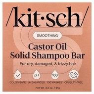 <img alt="Kitsch, Castor Oil Smoothing Solid Shampoo Bar, For Dry, Damaged, & Frizzy Hair, Sugared Amber, 3.2 oz (91 g)" title="Kitsch, Castor Oil Smoothing Solid Shampoo Bar, For Dry, Damaged, & Frizzy Hair, Sugared Amber, 3.2 oz (91 g),819677025472"