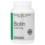 <img alt="California Gold Nutrition, Biotin, 5,000 mcg, 120 Veggie Capsules" title="California Gold Nutrition, Biotin, 5,000 mcg, 120 Veggie Capsules,898220023547"